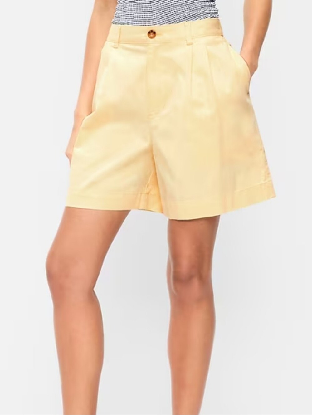 NEW! LOFT Draped Front Yellow Shorts Size 12